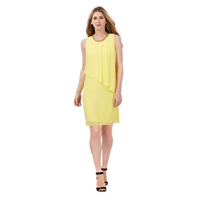 The Collection Yellow layered chiffon dress